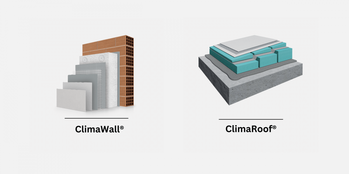 θερμομονωτικά συστήματα climawall και climaroof